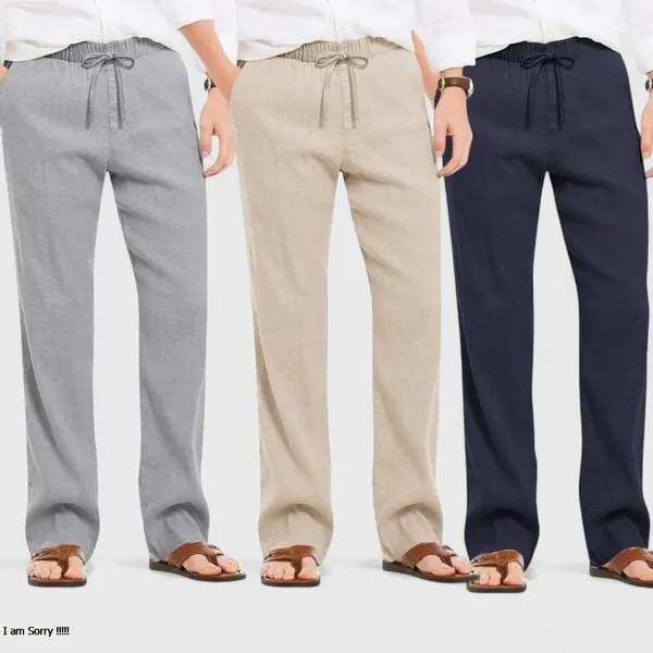 Combo_Of_3_Linen_Loose_Fit_Men_Pant_Navy_Blue_Light_Beige_And_Gray_50442