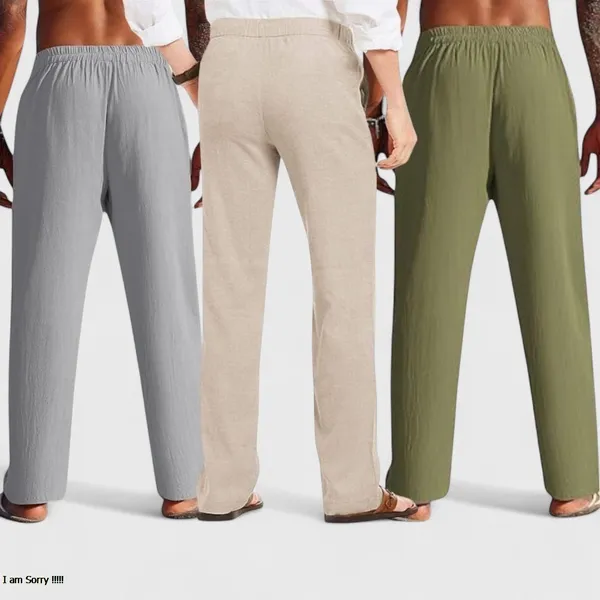 Combo_Of_3_Linen_Loose_Fit_Men_Pant_Olive_Green_Light_Beige_And_Gray_50443