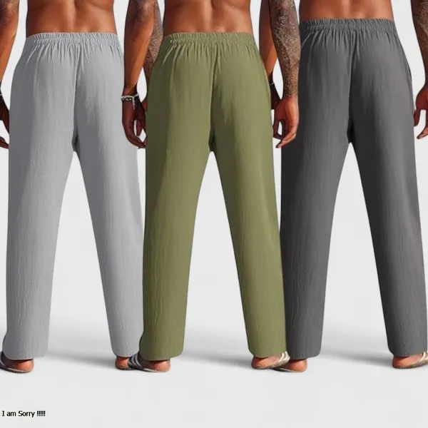 Combo_Of_3_Linen_Loose_Fit_Men_Pant_Dark_Gray_Olive_Green_And_Gray_50449