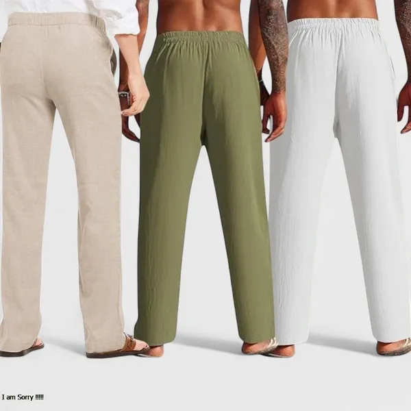Combo_Of_3_Linen_Loose_Fit_Men_Pant_White_Olive_Green_And_Light_Beige_50456