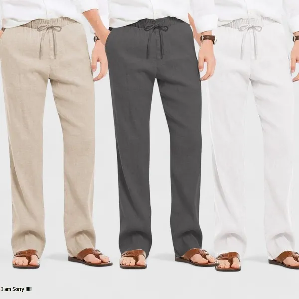 Combo_Of_3_Linen_Loose_Fit_Men_Pant_White_Dark_Gray_And_Light_Beige_50457