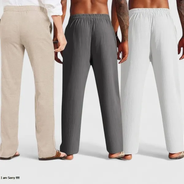Combo_Of_3_Linen_Loose_Fit_Men_Pant_White_Dark_Gray_And_Light_Beige_50457