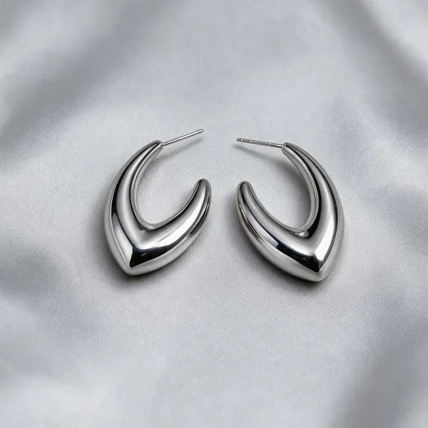 Silver_Tone_Curved_Hoop_Earrings_for_Women