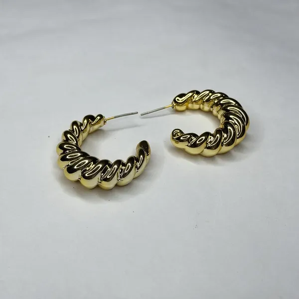 Gold_Tone_Textured_Hoop_Earrings_for_Women