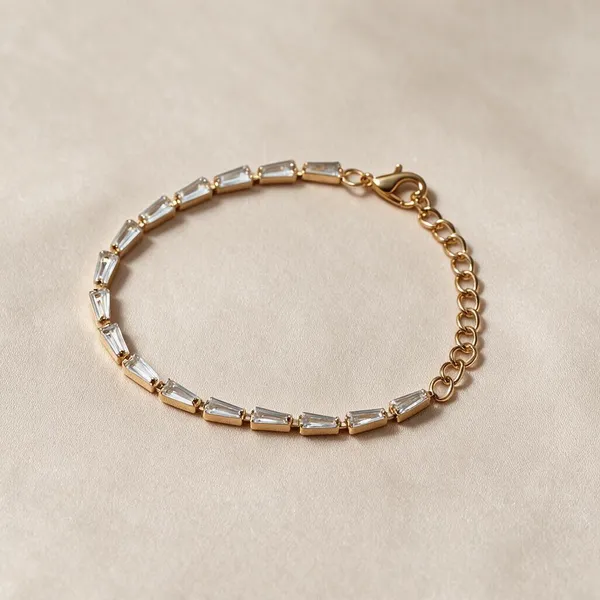 Silver_Tone_Rectangular_Link_Bracelet