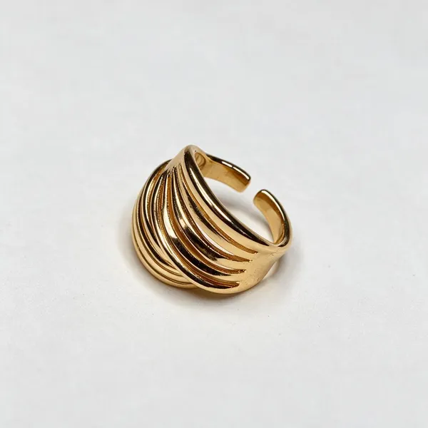 Gold_Tone_Ribbed_Hoop_Rings_for_Women