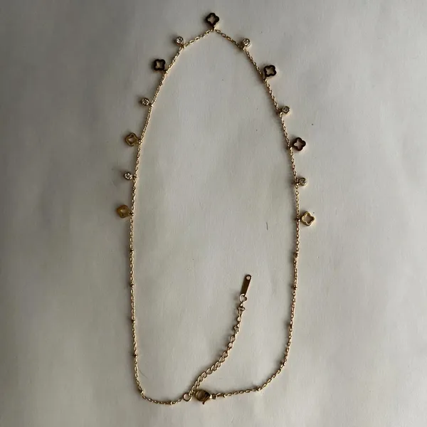 Gold_Tone_Clover_Charm_Necklace_for_Women