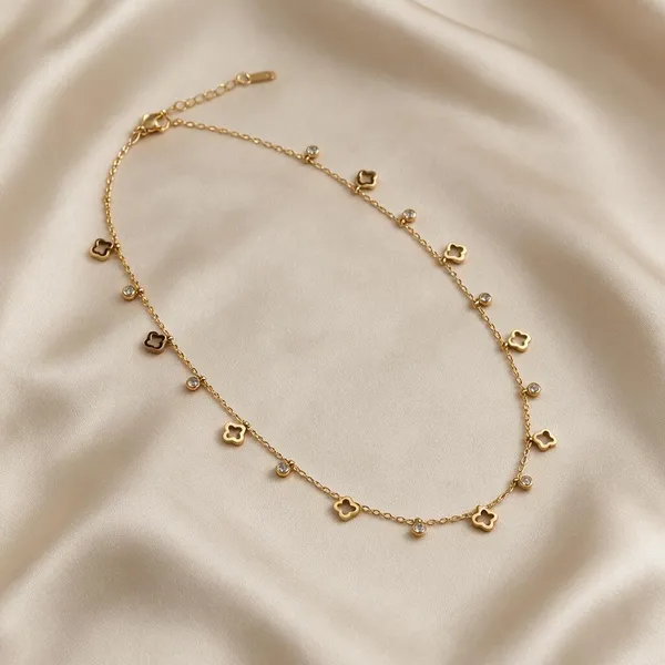 Gold_Tone_Clover_Charm_Necklace_for_Women