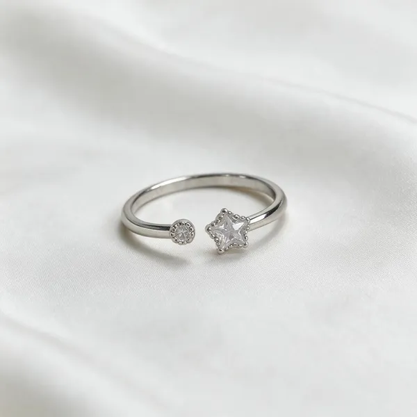 Silver_Tone_Floral_Open_Ring_for_Women