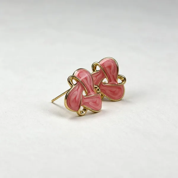 Pink_Gold_Tone_Stud_Earrings_for_Women