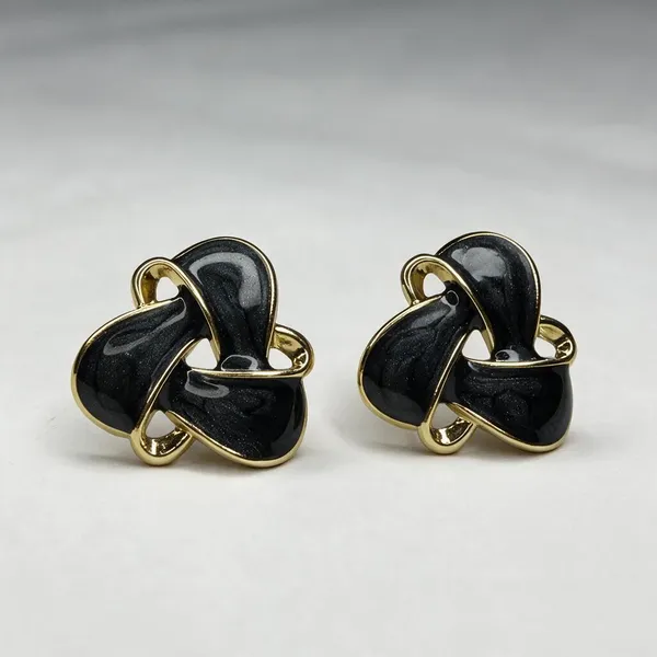 Black_Gold_Tone_Drop_Earrings_for_Women