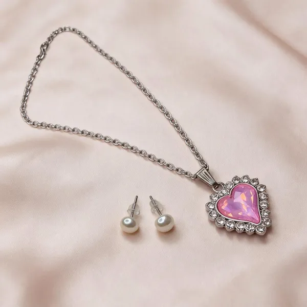 Silver_Tone_Heart_Pendant_Jewellery_Set_for_Women