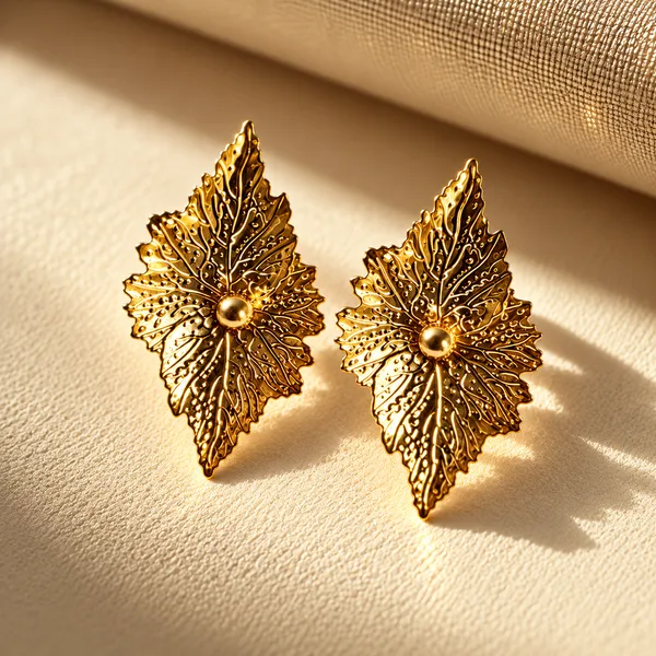 Golden_Leaf_Embossed_Statement_Earrings_for_Women's_
