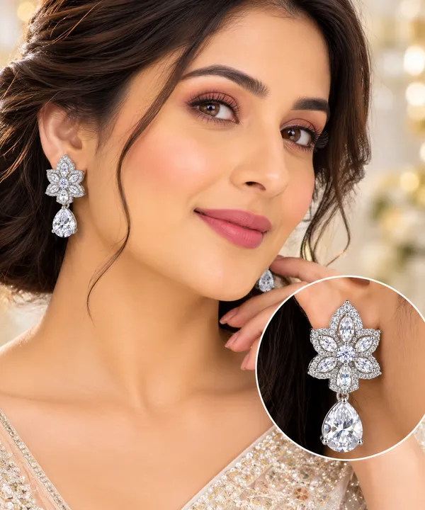 Floral_Diamond_Look_Drop_Earrings_for_Women