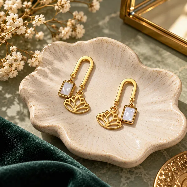 Gold_Metal_Alloy_Lotus_Charm_Dangle_Drop_Earrings_For_Women