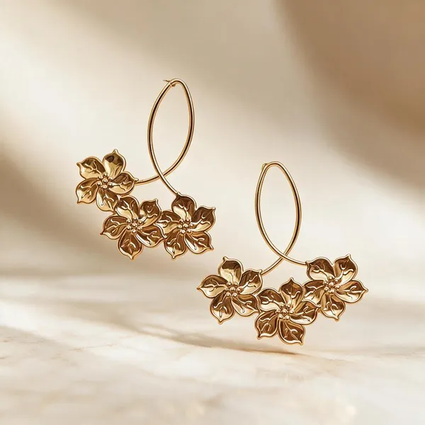 Gold_Metal_Alloy_Layered_Floral_Hoop_Drop_Earrings_For_Women