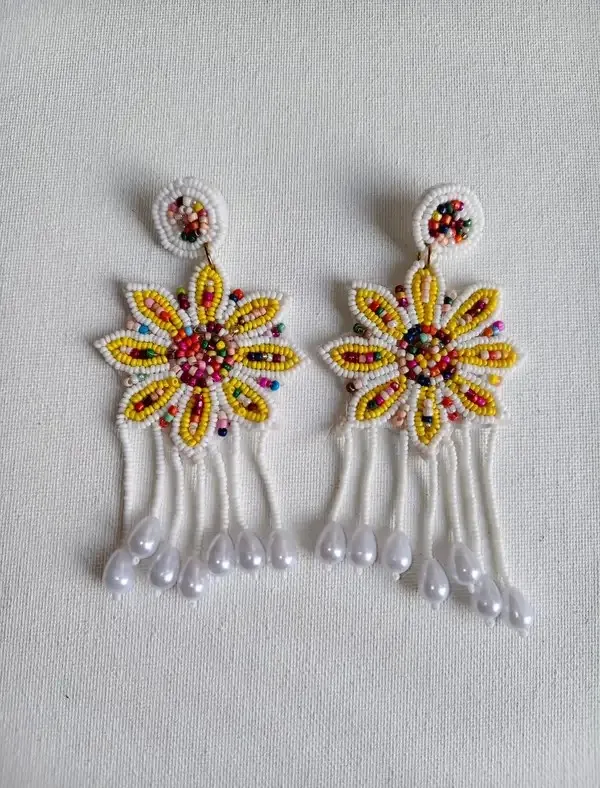 Multicolour_Handcraft_Beaded_Floral_Dangler_Drop_Earrings_For_Women