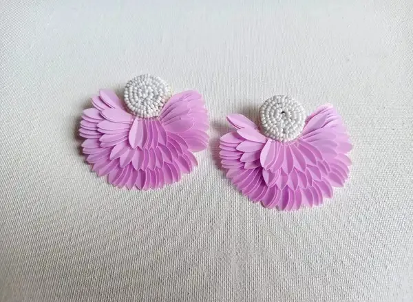 Pink_Handcraft_Floral_Petal_Stud_Earrings_For_Women