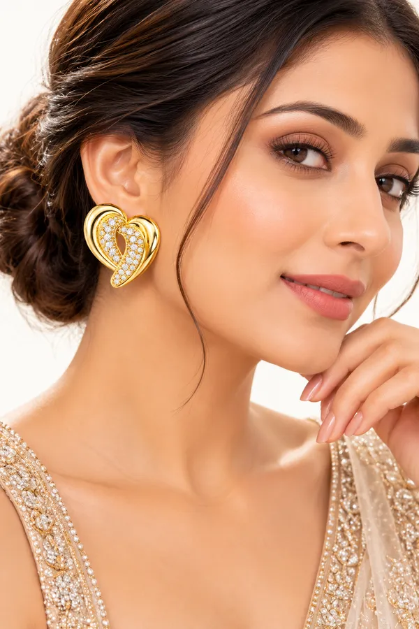 Gold_Metal_Alloy_Intertwined_Heart_Sparkling_Stone_Drop_Earrings_For_Women