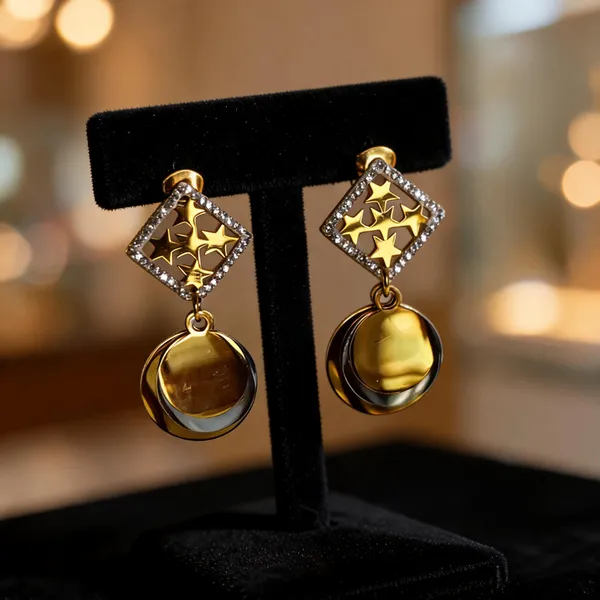 Gold_Metal_Alloy_Geometric_Diamond_Star_Motif_Drop_Earrings_For_Women