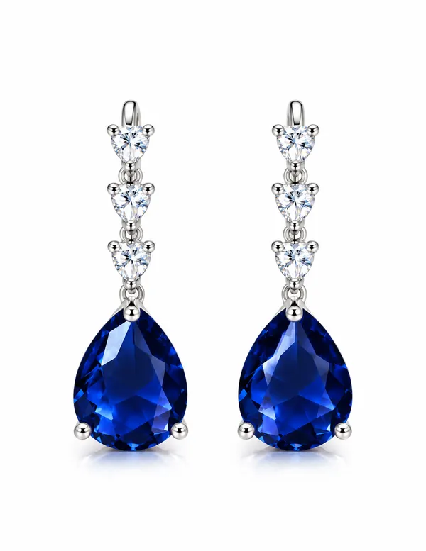 White_And_Blue_Metal_Alloy_Earring_For_Women
