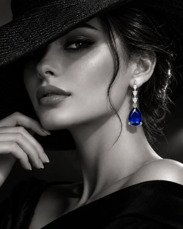 White_And_Blue_Metal_Alloy_Earring_For_Women