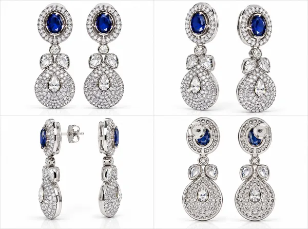 Royal_Blue_Sapphire_Halo_Diamond_Drop_Earrings