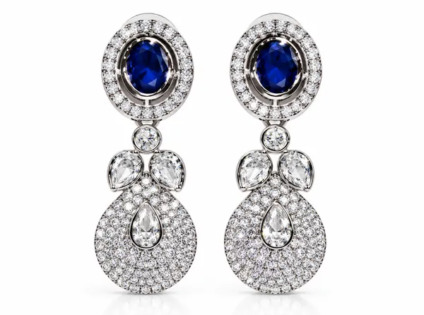 Royal_Blue_Sapphire_Halo_Diamond_Drop_Earrings