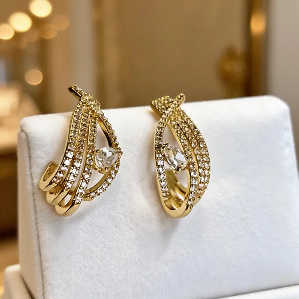 Gold_Metal_Alloy_Clear_Stone_Layered_Elongated_Drop_Earrings_For_Women