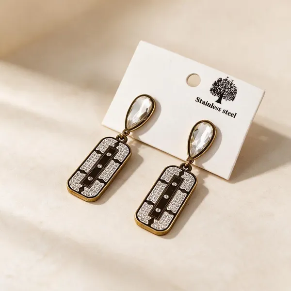 Gold_Metal_Alloy_Oval_Rectangular_Pendant_Drop_Earrings_For_Women