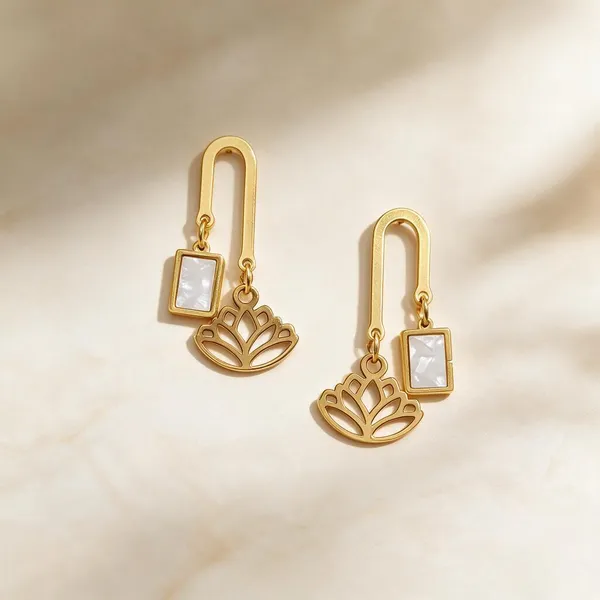 Gold_Metal_Alloy_Lotus_Openwork_Pendant_Drop_Earrings_For_Women