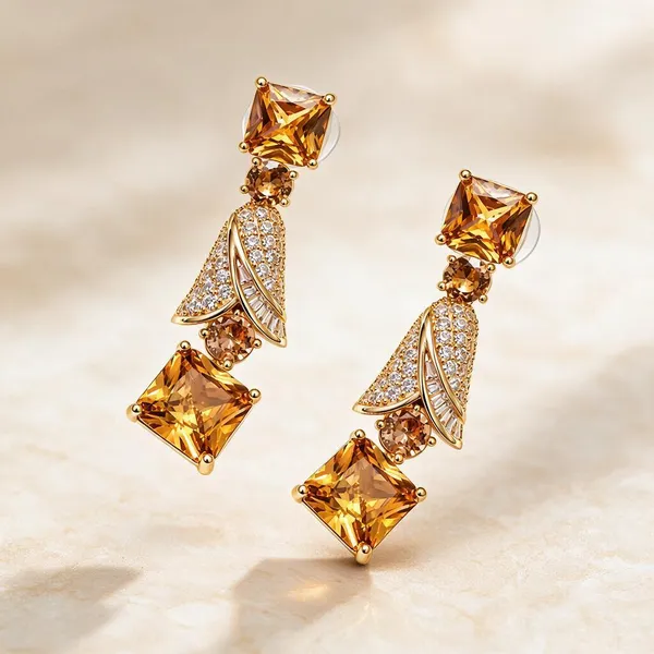 Gold_Metal_Alloy_Amber_Stone_Crystal_Drop_Earrings_For_Women
