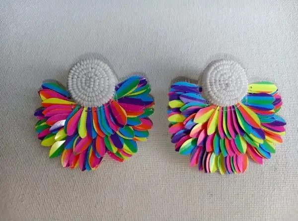 Multicolour_Handcraft_Beaded_Fan_Petal_Drop_Earrings_For_Women