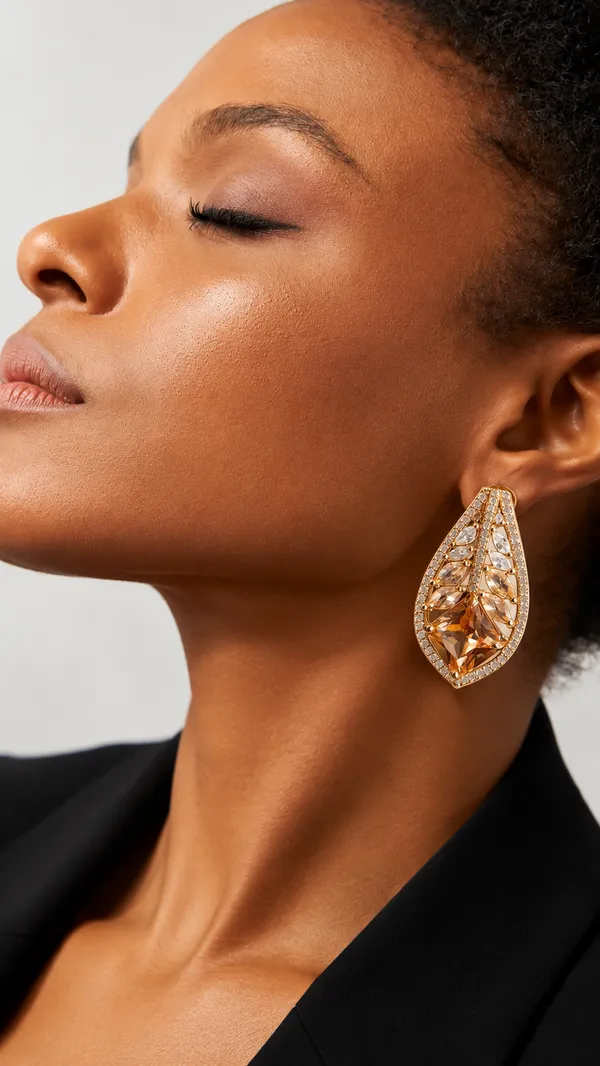 Golden_Teardrop_Crystal_Earrings_For_Women