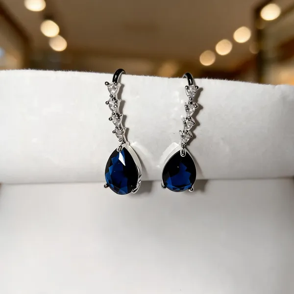 White_And_Blue_Metal_Alloy_Earring_For_Women