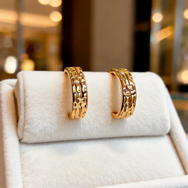 Gold_Metal_Alloy_Linked_Pattern_Open_Hoop_Earrings_For_Women
