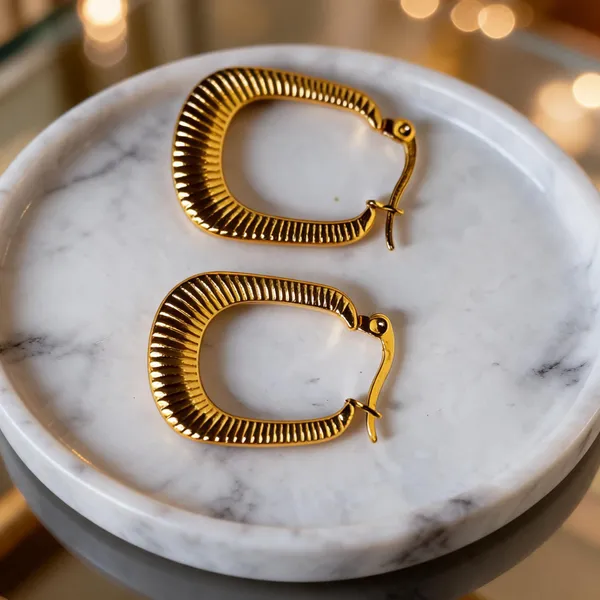Gold_Metal_Alloy_Ribbed_Elongated_Hoop_Earrings_For_Women
