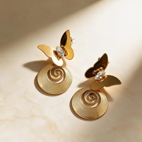 Gold_Metal_Alloy_Butterfly_Top_Spiral_Drop_Earrings_For_Women