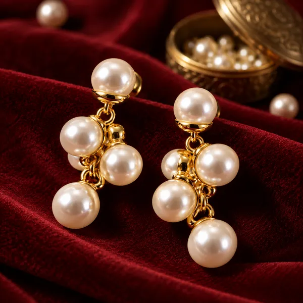 Gold_Metal_Alloy_Clustered_Pearl_Bead_Drop_Earrings_For_Women
