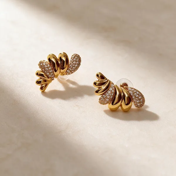 Gold_Metal_Alloy_Rhinestone_Floral_Drop_Earrings_For_Women