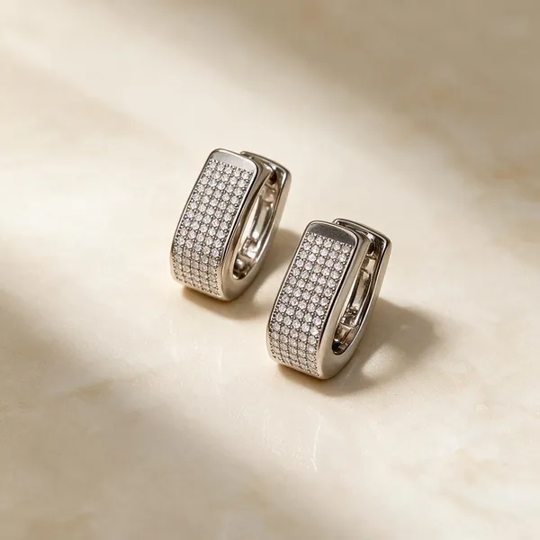 Silver_Metal_Alloy_Stone_Embellished_Rectangular_Hoop_Earrings_For_Women