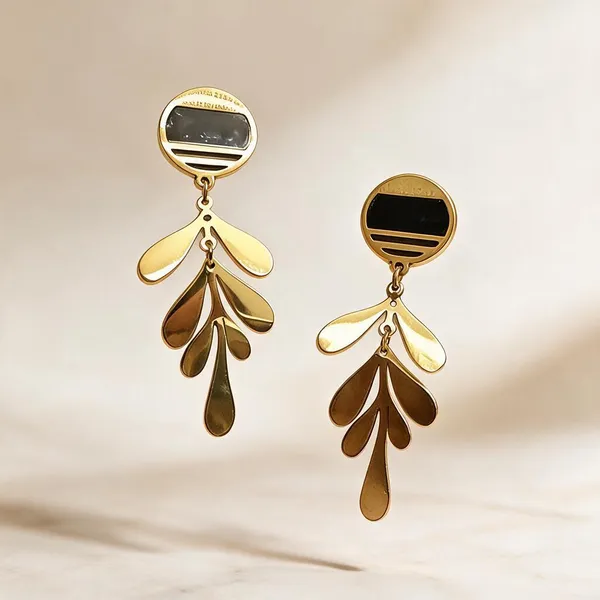 Gold_Metal_Alloy_Layered_Leaf_Drop_Earrings_For_Women