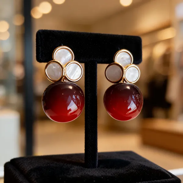 Gold_Metal_Alloy_Layered_Circle_Red_Drop_Earrings_For_Women
