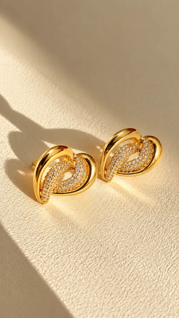 Gold_Metal_Alloy_Intertwined_Heart_Stone_Stud_Earrings_For_Women