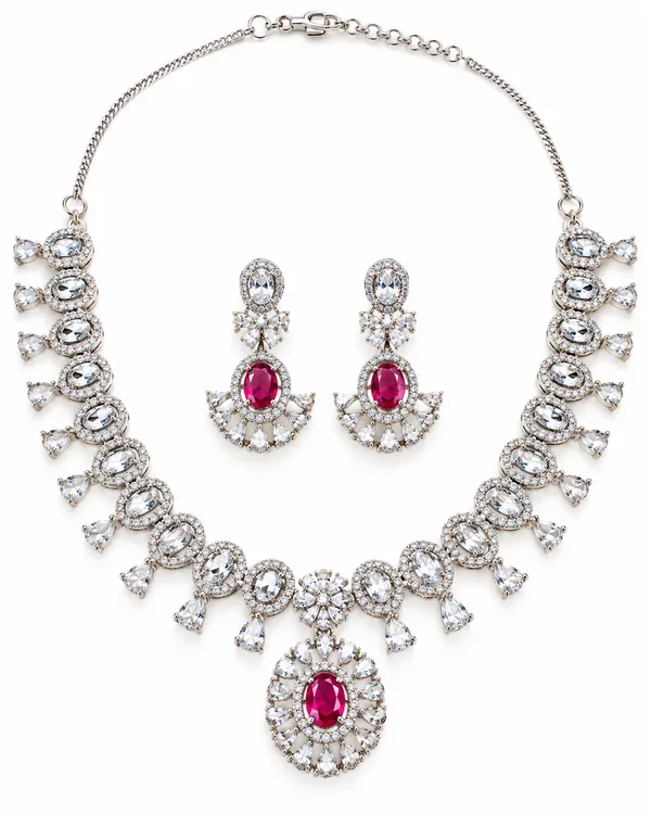 Luxury_Ruby_Red_AD_Necklace_Set_with_Drop_Earrings