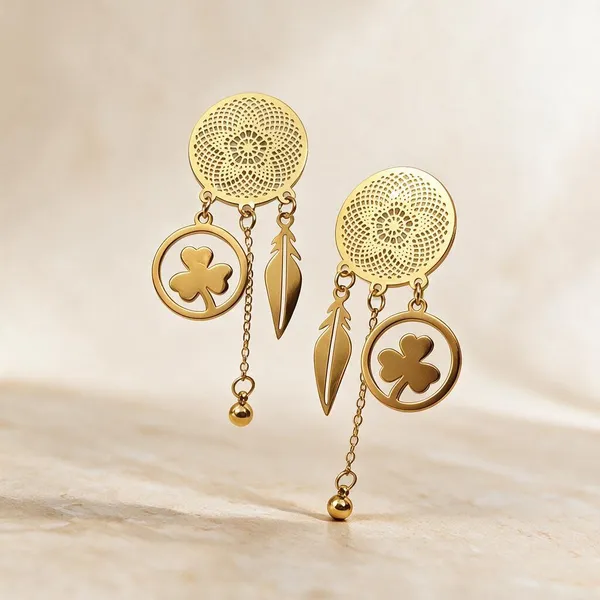Gold_Metal_Alloy_Floral_Feather_Chain_Dangling_Drop_Earrings_For_Women