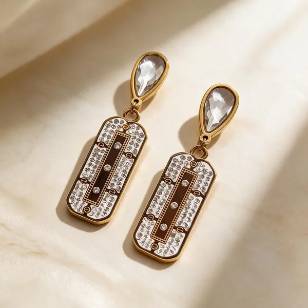 Gold_Metal_Alloy_Rectangular_Clear_Stone_Elongated_Drop_Earrings_For_Women