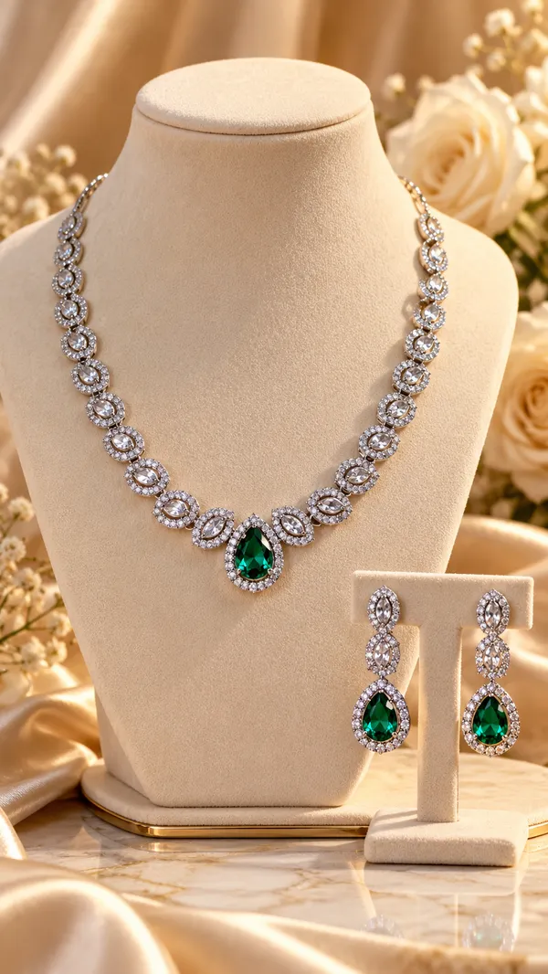 Luxury_Green_Stone_CZ_Diamond_Jewelry_Set