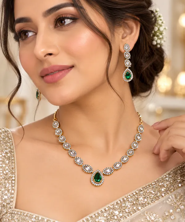 Green_Emerald_AD_Necklace_Set_for_Women