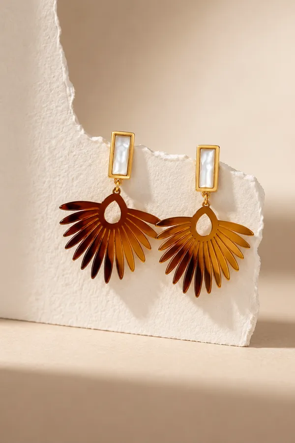 Gold_Metal_Alloy_Fan_Pendant_Rectangle_Drop_Earrings_For_Women